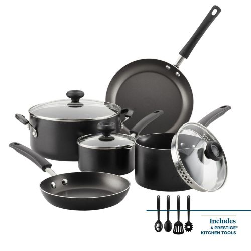 Farberware 12-Piece Easy Clean Nonstick Pots and Pans/Cookware Set, Black Farberware 12-Piece Easy Clean Nonstick Pots and Pans/Cookware Set, Black