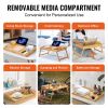 VEVOR Bed Tray Table with Foldable Legs & Media Slot, Bamboo Breakfast Tray for Sofa, Bed, Eating, Snacking, and Working