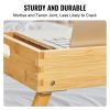 VEVOR Bed Tray Table with Foldable Legs & Media Slot, Bamboo Breakfast Tray for Sofa, Bed, Eating, Snacking, and Working