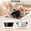 VEVOR Slow Cooker, 7QT 280W Electric Slow Cooker Pot with 3-Level Heat Settings, Digital Slow Cookers with Locking Lid, 20 Hours Max Timer