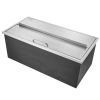 VEVOR Drop in Ice Chest, 36"L x 18"W x 14"H Stainless Steel Ice Cooler, Commercial Ice Bin with Sliding Cover, 40.9 qt Outdoor Kitchen Ice Bar
