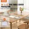 VEVOR Clear Table Cover Protector, 36" x 72" Table Cover, 1.5 mm Thick PVC Plastic Tablecloth, Waterproof Desktop Protector for Writing Desk