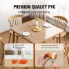 VEVOR Clear Table Cover Protector, 36"x36"/916 x 916 mm Table Cover, 1.5 mm Thick PVC Plastic Tablecloth