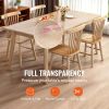 VEVOR Clear Table Cover Protector, 36" x 72" Table Cover, 1.5 mm Thick PVC Plastic Tablecloth, Waterproof Desktop Protector for Writing Desk